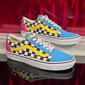Vans Old Skool Crazy Check CMYK Mens 6.5 Womens 8.0